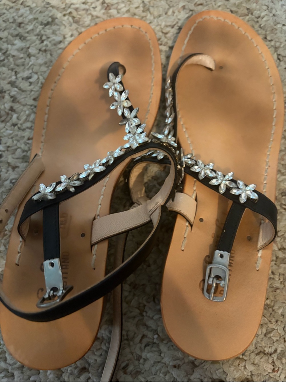 Italian Made Genuine Leather Sandals, Purchased in Italy